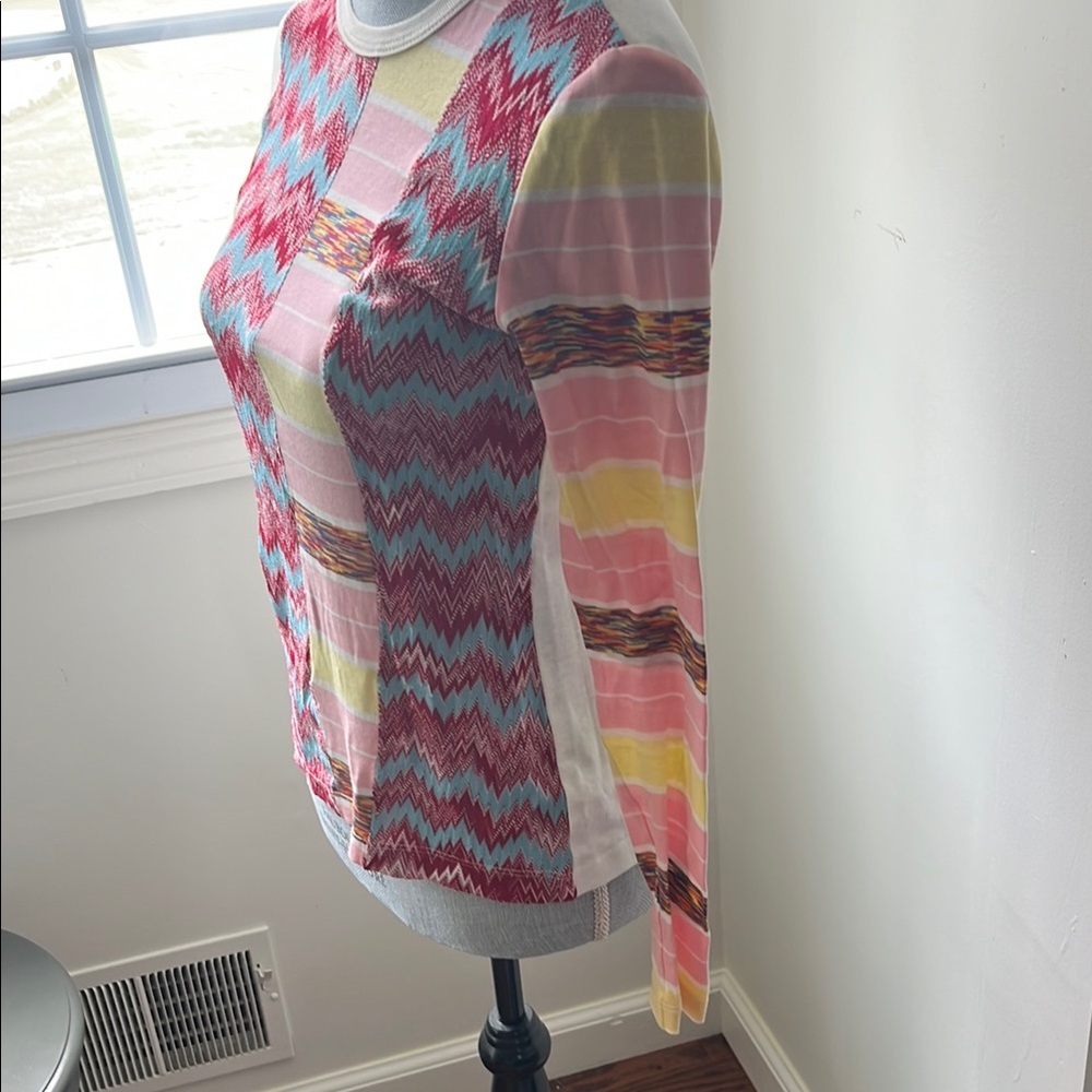 Missoni Collection Long Sleeve Patchwork Top Size… - image 3